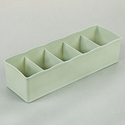 

5-grids Plastic Storage Drawer Divider Solution Box Organiser Tidy Socks Bra