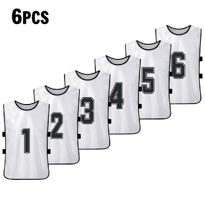 

6 PCS Kids Basketball Pinnies Quick Drying Basketball Jerseys Youth Sports Scrimmage Soccer Team Training Bibs Practice Sports Ve