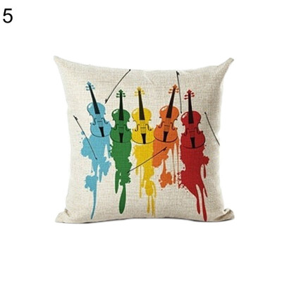 

Piano Music Note Linen Pillow Case Cushion Cover Sofa Bedroom Car Decoration