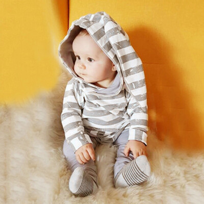 

Infant Baby Boys Girls Long Sleeve Animal Print Tops Pants Outfits Clothes