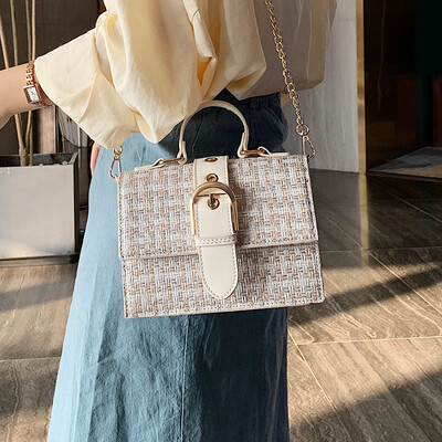 

Womens bag 2019 new high-end bag texture chain bag net red packet summer small fresh woolen Messenger bag