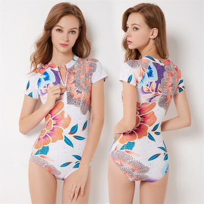 

Saidsome Women Long Sleeve Surfing Diving Swimsuit One Piece Beach Bathing Suit diving suit diving water diving mask