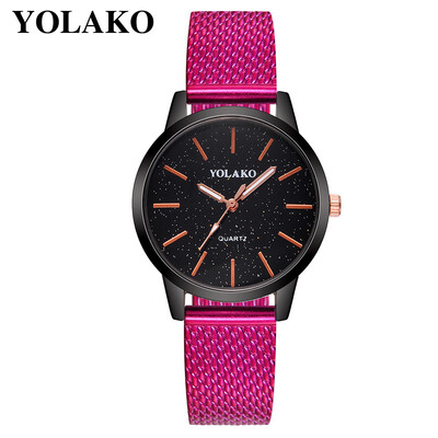 

YOLAKO Quartz Watches Men Women Fashion Watch Elegant Minimalism Casual Leather Clock Ladies Wristwatch relojes mujer 533