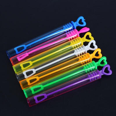 

Fashion Heart-shaped Blowing Bubbles Stick 10Pcs Magic Bubble Wand Stick Blower Maker Kid Outdoor Party Summer Toys