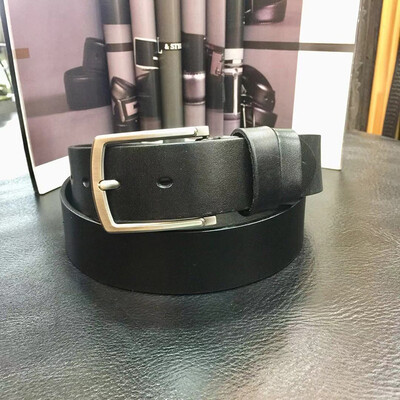

Low price clearance alloy buckle pants belt leather belt with mens first layer pin buckle belt men