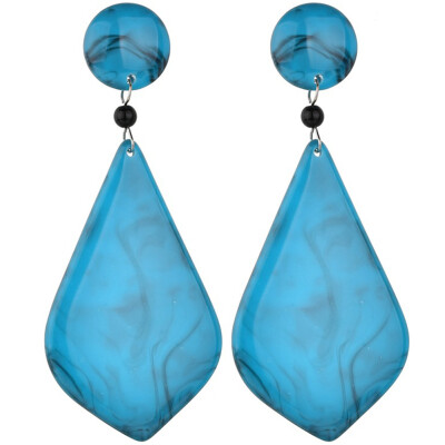 

European Fashion Exaggeration For Woman Spring Summer Geometry Transparent Stone Earring