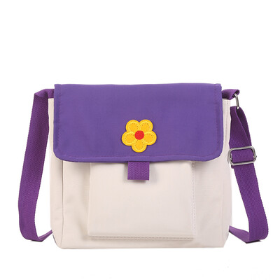 

Koreans Harajuku Wind Xiao Qingxin Soft Girl Cute Flower Slant Bag Japanese Colour Canvas Bag
