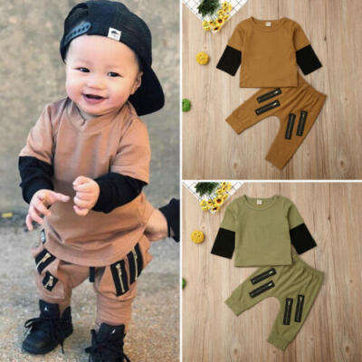 

Newborn Kids Baby Boy T-Shirt TopsPants Leggings Tracksuit Sportswear 2PCS Set