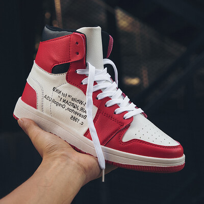 

Aj1 Air Force No1 Mens Shoes High Uppers Korean Version of Baitao Leisure Sports Basketball Shoes Hip-hop Gaobang Autumn Tide