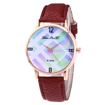 

Dream lattice Womens Casual Quartz Leather Band Analog Wristwatches womens watch casual quartz Hours woman watch 2018 &Ff