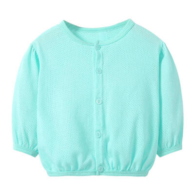 

Baby Spring Front Buttons Breathable Coat Boys Girls Thin Long Sleeve Tops