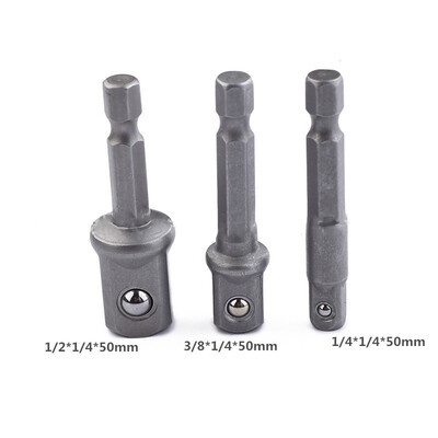 

3 Pcs Socket Adapter Set Driver Hex Shank Impact Drill Bits 14 38 12 Inch