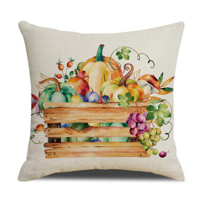 

Thanksgiving Pumpkin Pillow Simple Casual Style Beige Background Cotton Linen Pillow Cover Cushion Cover Pillow Case Home Decor