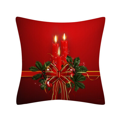 

Siaonvr Christmas Pillow Case Glitter Polyester Sofa Throw Cushion Cover Home Decor