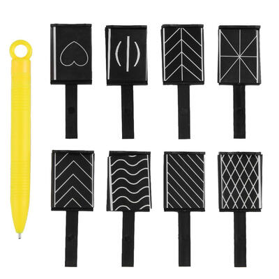 

9pcs 3D Magnet Magnetic Stick Cat Eye Draw Pen Set Manicure Nail Art Tool