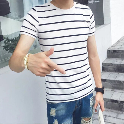 

Men Casual Slim Pullover Blouse Short Sleeve Round Neck T Shirts Basic Tee Tops