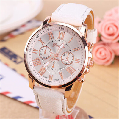 

Three-eye watch PU belt three-eye quartz watch hot sale double-faced womens watch Yiwu spot specials