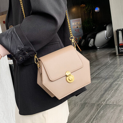 

Bag 2019 Korean version of the new chic chain small square bag shoulder Messenger bag fashion lock buckle handbag mini bag