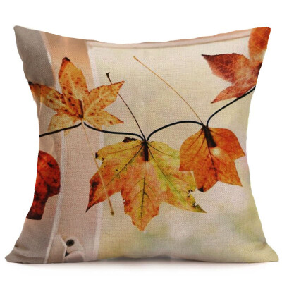 

Tailored Happy Fall Thanksgiving Day Soft Linen Pillow Case Cushion Cover Home Decor