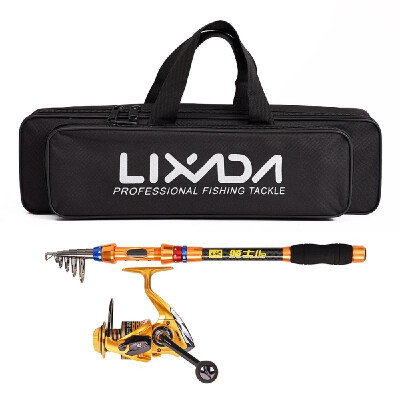 

Lixada Spinning Fishing Reel&Rod Combo Portable Telescopic Fishing Pole Reel Set with Fishing Tackle Bag Carrier Case for Sea