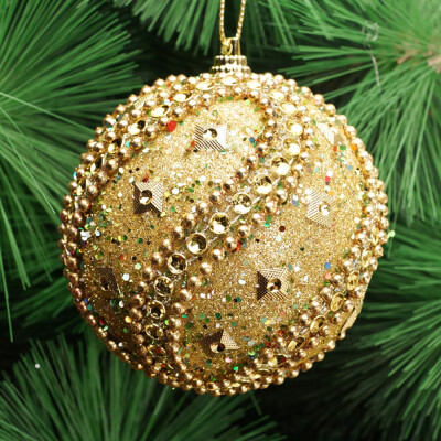 

Gobestart Christmas Rhinestone Glitter Baubles Xmas Tree Ornament Decoration 8CM