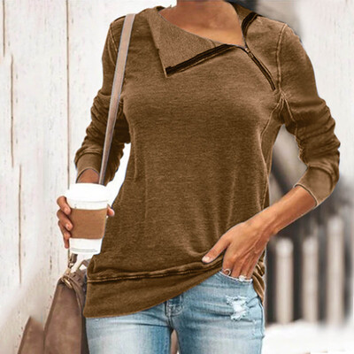 

Tailored Women Fashion Casual Solid Long Sleeve Hoodie Sweatshirt Tops Blouse