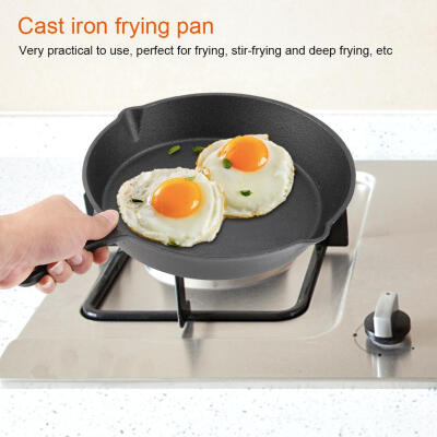 

Greensen Cast Iron Cooking Frying Pan Food Meals Gas Induction Cooker Cooking Pot Kitchen Cookware