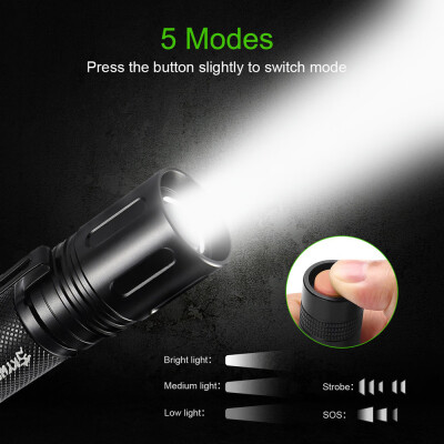 

Saidsome 10000Lumens Zoomable Tactical Military LED 18650 Flashlight Torch Lamp Light flashlight lamp