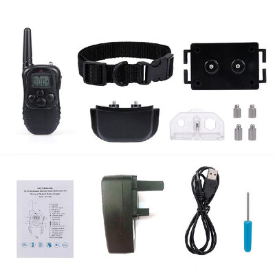 

Dog Training Collar Rechargeable Dog Shock Collar w 4 Training Modes Beep Vibration Shock 300m Range 100 Levels E-Collar Trainer