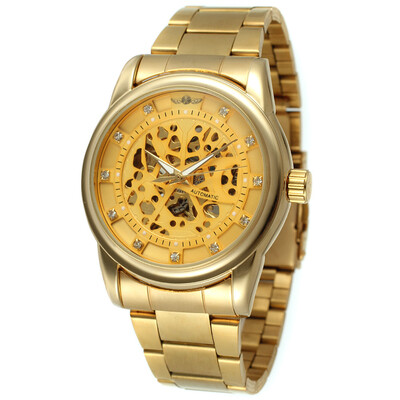 

T-Winner genuine hollow mens mechanical watch mens watch mens mechanical watch steel belt table