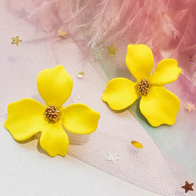 

Women Girl New Assorted Colours Flower Stud Earrings Jewelry Gift