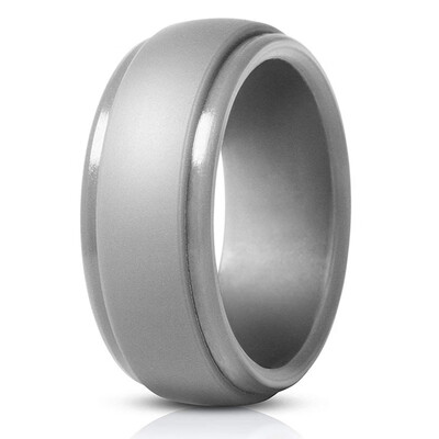 

2Pcs Silicone Rings For Men Wedding Bands Step Edge Rubber Wedding Ring Men Women