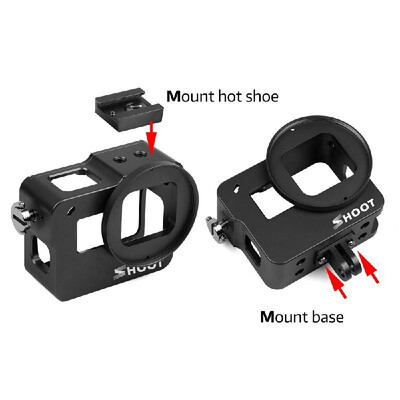 

SHOOT XTGP505A Protective Aluminum Alloy Camera Cage Skeleton Housing Case with 52mm UV Filter for GoPro Hero 7 BlackHero 6Hero