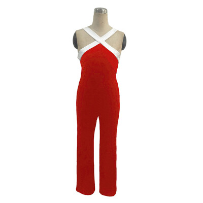 

Women Summer Fashion Concise Casual Sexy Sleeveless Loose All-match Jumpsuits