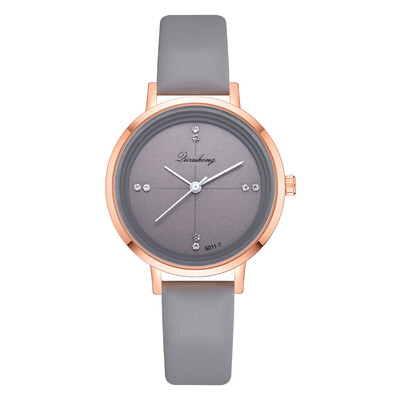 

Korean fashion trend womens watch wish hot sale Yiwu supply rose gold quartz watch