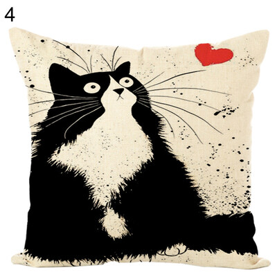 

Cartoon Cat Kitten Throw Pillow Case Cushion Cover Sofa Car Home Office Decor