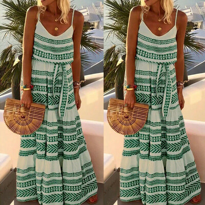 

Fashion Womens Summer Boho Long Maxi Evening Cocktail Party Beach Dress Sundress