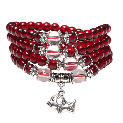 

Fashion garnet red crystal bracelet 12 Zodiac transport jewelry accessories