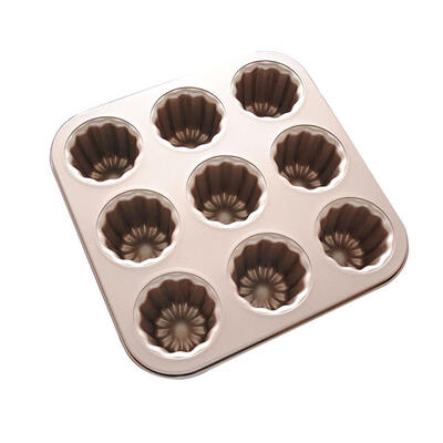 

9 Holes Cake Mold Stainless Steel Non-Stick Cake Baking Muffin Pan Molds