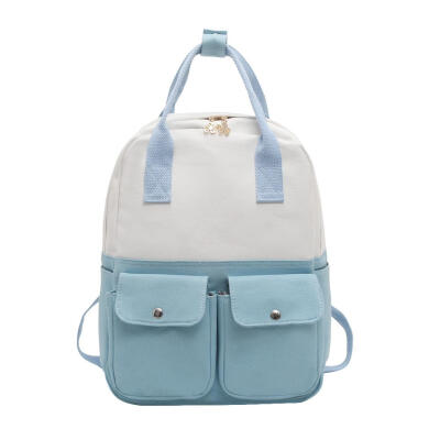 

Travel Backpacks Hit Color Women Canvas Shoulder School Bags Girls Knapsack