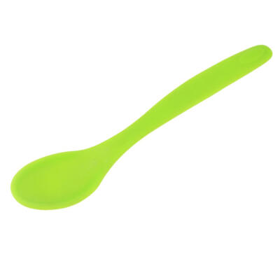 

Silicone Spoon Heat Resistant Kids Soup Tableware Kitchen Cooking Supplies