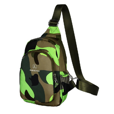 

New Fashion Women Casual Crossbody Bag Multi-Pocket Military Camouflage Print Zipper Outdoor Small Bag Chest Bag Shoulder Bag