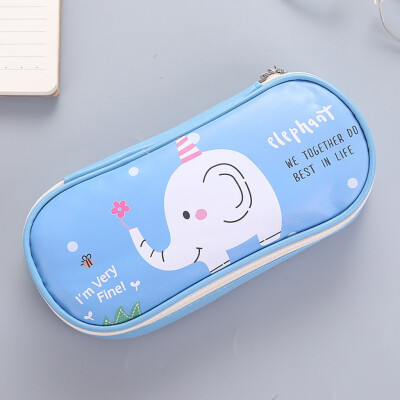 

Toponeto Cute Cartoon Student Leather Pencil Pen Case Box Makeup Pouch Brush Holder Bag