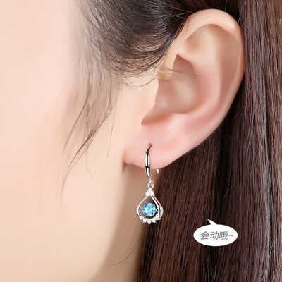 

Moved earrings net red super fairy earrings female temperament Korea simple wild long personality 925 silver earrings