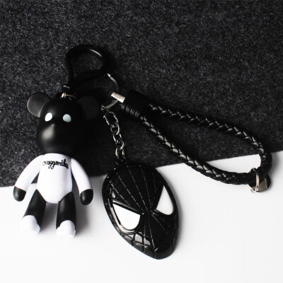 

Manufacturer Bear Keychain Creative Lady Batman Car Bag Pendant Promotional Gifts Small Gifts Wholesale Gypsophila Red&White