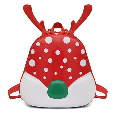 

Cute Fashion Women 2019 Hot Girls Baby Boy Cartoon 3D Christmas Moose Backpacks Toddler Oxford Cloth Preschool Travel Bags