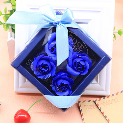 

Toponeto Scented Bath Body Petal Rose Flower Soap Wedding Decoration Gift Best 4pc