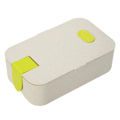 

Portable Single-layer Bento Wheat Straw Lunch Box with Mobile Phone Rack
