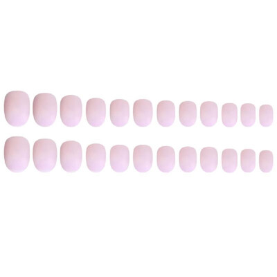 

24pcs Fake Nails Tips in 12 Different Sizes Natural Short False Nails Tips Full Cover for Nail Salons & DIY Nail Art Tool