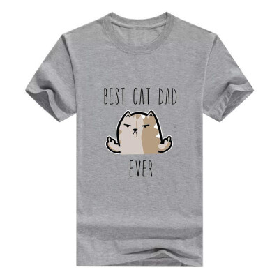 

Funny Cat Gifts Best Cat Dad Ever Young Mens T-Shirt